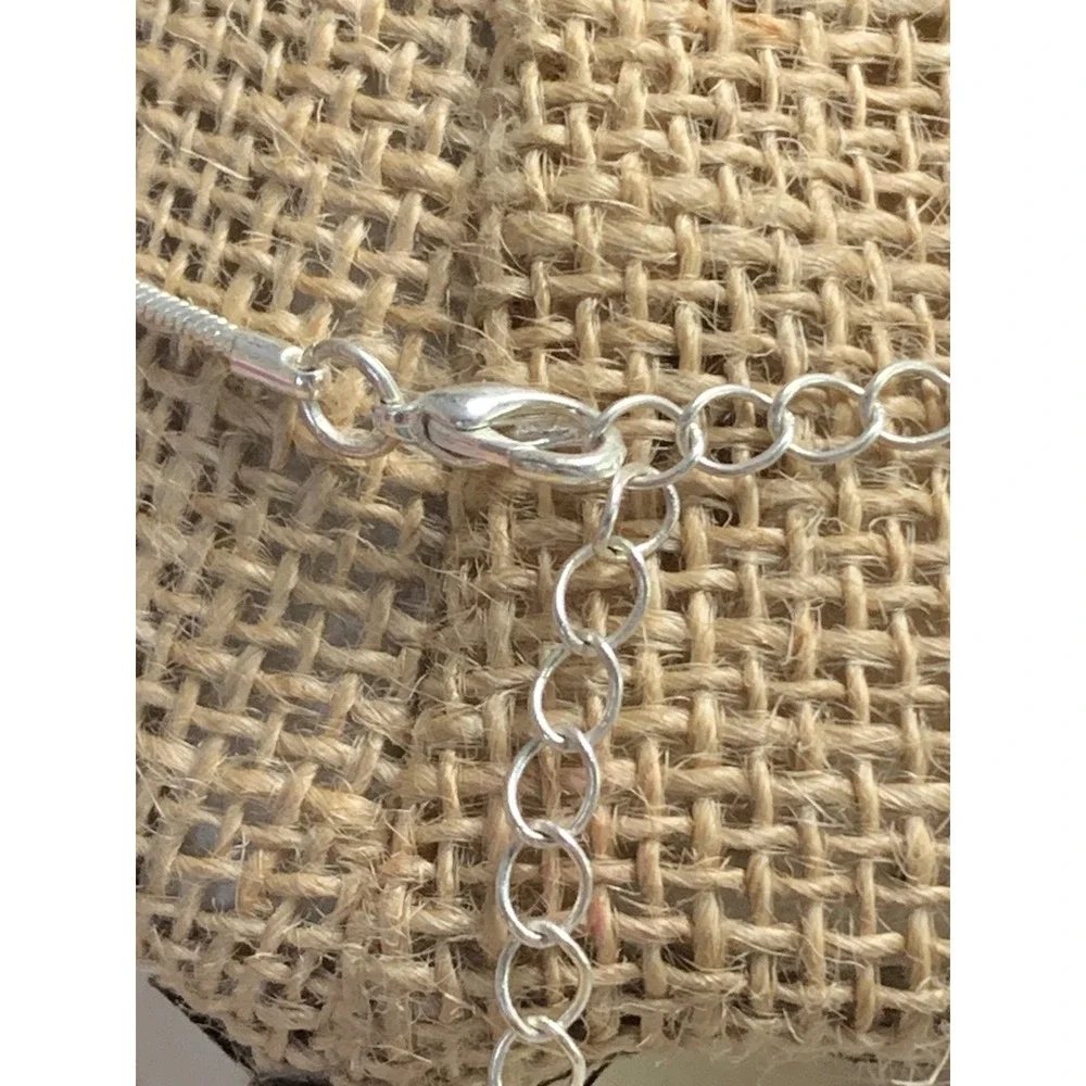 Dragonfly Happy Disc Pendant Necklace Silver Tone Snake Chain 20 Inch Adjustable